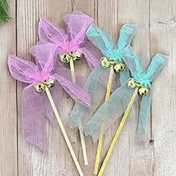 Smaran Wedding Welcome Bell | Handmade Decorative Hanging with Beads & Floral Design | Traditional Bell for Main Entrance, Wedding - Set of 10 pcs-picture-22