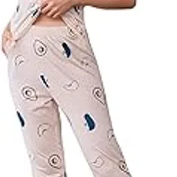 Avocado Printed Satin Night Suit for Women, Pyjama Set Night Suit Loungewear Ladies Night Dress Comfortable & Stylish Nightwear Suited for Summer and Winter-image-33