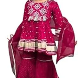 suyasam creation SUYASAM PRINTED KURTI SHARARA SET FOR KIDS GIRLS TRENDING STYLISH ETHNIC SET-picture-51