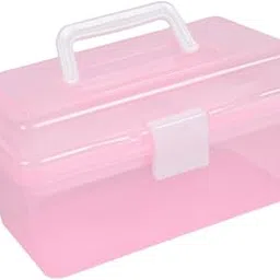 THE STYLE SUTRA Nail Tools Storage Box Handheld Manicure Tools Holder for Home Office Makeup Pink-picture-14