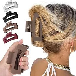 2025 Trending Cloud Clips 4.2"- Soft Silicone Non Breakable Hair Claw Clips for Women, Non-Slip Strong Hold Unsnappable Flexible for Thin/Thick/Curly Hair, All-Day Comfort (Multicolor)-picture-10