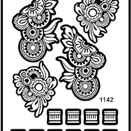 Small Half Round Mehndi Sticker Pattern Use For Every Festival-picture-27