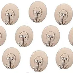 Magic Sticker Series Self Adhesive Hooks for Bath Room Wall Hanging,Sticky Hooks for Room Decorative,Bathroom Towel Hook,Hanging Hook for Home (10, Round Hook)-picture-19