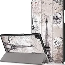 Proelite Smart Trifold Faux Leather Flip Cover for Samsung Galaxy Tablets A7 26.42 Cm (10.4 Inches) Sm-T500/T505/T507, Eiffel Multicolour-image-98