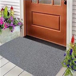 Craft PVC Cushion Foot Mat Dirt Rub Mesh Door mat for Home Entrance Anti-Slip Rubber Mat | Door Mats for Home, Office, Living Room, Restaurants Noodle Mat Pack of 1 (2 x 4 Feet, Grey)-picture-16