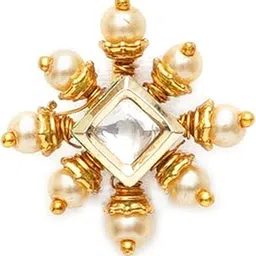 mali fionna Gold-Plated Maharashtra Stud Nosepin image 1