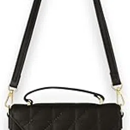 haute handles Elegant Quilted Black Sling Bag with Golden Lock for Women-picture-43