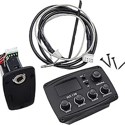 Enakshi (LABEL) EQ Equalizer Pickup Musical Instrument 6.35mm Luthier DIY Parts Pickup Tuner 4 segments|Acoustic-Electric Guitar|Electric Guitar|Guitar Accessories image 1