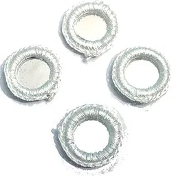 Mahabal Creations Shisha Mirror Frames and Mirrors for Embroidery Work, Crochet, Bohemian, Art & Craft Material, Blouse, Neck Design Making (30MM Mirror 32MM Frame White 30Pc)-picture-11