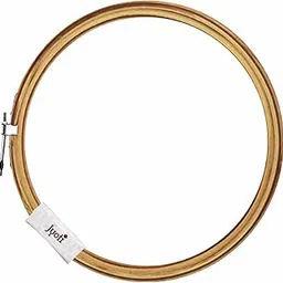 Jyoti Embroidery Hoop, Wooden Round Adjustable, (2 Pieces of 18 Inches with Steel Fitting), Easily Loosen/Tighten, Cross Stitch Hoop Ring for Sewing, Needlework, Craft Projects & Ornaments - Pack of 2 image 1