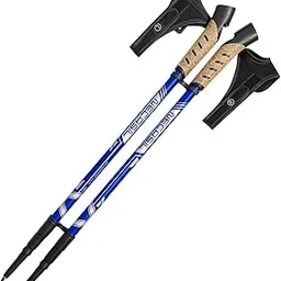 Proberos® 1Pair Trekking Poles with Grab Straps, 53 in Telescopic Trekking Poles Right & Left Hand Trekking Sticks, 260g Aluminum Alloy Hiking Sticks, Tungsten Tips, Anti-Slip Cork Handle Design-picture-18