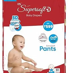 CPLSUPERSOFT Baby Diaper Pant Style | Up to 12 Hours Absorption | Medium | 7-12 Kg | Pack of 1 (50 Pieces)-picture-22