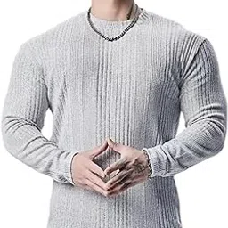 manatsulife RT7 Long Sleeve, Men's, Pullover, Training Wear, Autumn Apparel, Breathable, Thermal, Crew Neck, Stretch, Drop Shoulder Trainer, Soft, Cool, Fashionable, Spring Clothing, Street Walking-picture-18