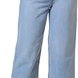 globus Women Mid Rise Whisker Effect Wide Leg Washed Jeans-picture-15