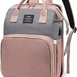 Waterproof Diaper Backpack with Changing Station-picture-35