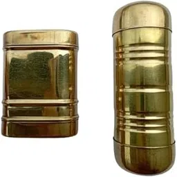 Premier55 Pital khaini Chunauti or Brass container for Tobacco/Surti/Khaini Chunauti Dibbi | Box | Peetal Chunauti image 1