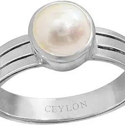ceylon gems South Sea Pearl Moti 6.5cts or 7.25ratti Stone Stunning Silver Ring for Men & Women-picture-32