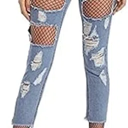 outfitx Women's/Girls's High Waist Pantyhose Tights Fishnet Stockings-picture-29