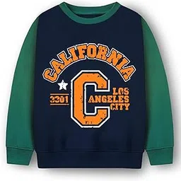 Trampoline Boys & Girls Colorblock Fleece Sweatshirt | California Print Casual Wear-picture-24