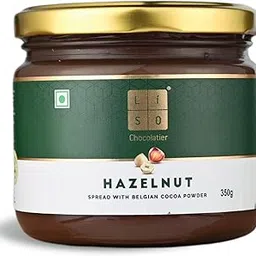 Liso Hazelnut Spread | Made with The Goodness of Rich Belgian Cocoa Powder | Delicious Choco Spread | 100% Vegetarian with No Palm Oil, 350 gms (Hazelnut, 350)-image-1