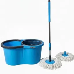 Apronix Magic Spin Mop and Bucket Set, Blue, 360-Degree Rotating Head with Microfiber Mop Heads-picture-45