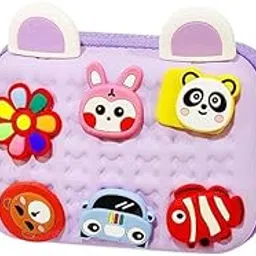 ji accessories Cartoon Soft Silicone Bag Crossbody Shoulder Bag Purse Waterproof Anti Fall Stationery Storage Bag Handbag Sweet Birthday Gift For Children Students Girls, Multicolor image 1