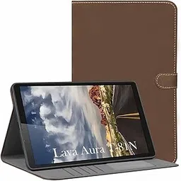 Jkobi Flip Cover Folio Case for Lava Aura T81N 8 Inch (PU Matte Leather | Multi-Angle Smart Stand | Card Storage Slots | Silicone Back Pouch)-picture-17