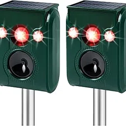 PGFIT 2024 Upgraded Solar Animal Repeller, Ultrasonic pest Repeller, Cat Repellent Outdoor, Squirrel Repellent, Deer Repellent,Waterproof,Siren and Flash Animal Repellent,Dog, Raccoon, Skunk,Rodent.-image-6