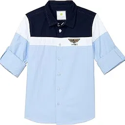 Amazon Brand - Symbol Boys 100% Cotton Color Block Casual Shirt | Full Sleeves | Regular Fit | Age 2-14 Years-picture-27