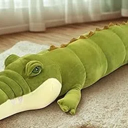 Tickles Crocodile Super Soft Stuffed Plush Toy Cum Pillow for Kids Boys & Girls Birthday Gift (Color: Green Size: 85 cm)-picture-21