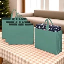 Krupa Enterprise 25 Pcs Gift Bags Medium Size for House Warming | Reusable Carry Bags for Gifting | Covers for Office Events | (Green, 38x31x11cm)-image-98