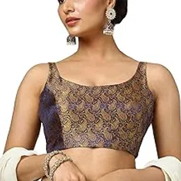 soch Women's Tussar Sleeveless Woven Designs Blouse-picture-36