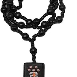 Religious Jewelry Mahakal Locket with Onyx Crystal Beads Cotton Dori Chain Black and White Crystal Cotton Dori Pendant for Men and Women-image-77