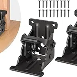 WENDOVER (3 Pcs) Folding Shelf Brackets with Self-Locking Hinges – Wall Mount Support with Screws & Non-Slip – Space-Saving Metal Folding Table Brackets for Table, Furniture & Desk – Easy Installation-image-92