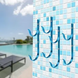 LICHTS 4Pcs Pool Pole Hangers Brackets with Screws for Leaf Rakes Brushes Blue-picture-25