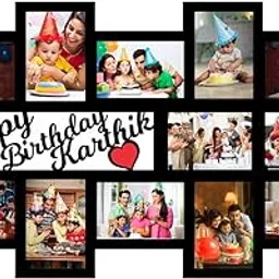 GiftsWale Happy Birthday Your Pictures And Names Customized Collage Photo Frame | Personalized With 12 Images And Texts | Best Gift For Kids, Sister, Brother, Husband, Wife, Friend, Mom And Dad-image-79