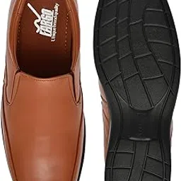 fargo Boss-02 Men's Leather Formal Loafers | Comfortable and Flexible Loafer Shoe | Office & Parties Wear Shoes | FF_Mukshan Formal Shoes Tan_P-picture-23