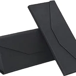 brahmani retailer BRAHMANI® Triangle Foldable Glasses Case Portable Magnetic Closure Lightweight & foldable design classic triangular shaped stylish pattern, Black-picture-25