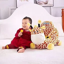 SHOPICTED® Giraffe Shape Baby Soft Plush Cushion Baby Sofa Seat OR Rocking Chair for Kids(0 to 4 Years) - Brown-picture-13