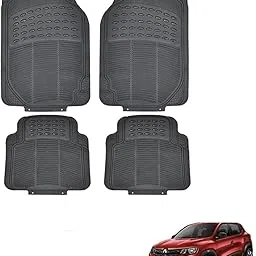 Kozdiko Car Simple Rubber Black Floor Mat Set of 4 Pcs for Renault Kwid-picture-14