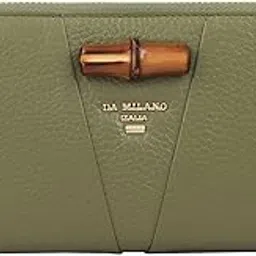 da milano Leather Zip Wallet for Women - Green (10072E)-picture-38