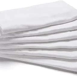 Dreamz Cotton Nappy Cloth for Baby Super Soft Square 70x70 cms White Resuable (6 Pcs White 70x70 Cms)-picture-52
