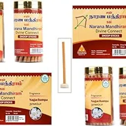 Divine Connect Nagachampa & Garden Floral Dhoop Stick Combo Pack of 2 | Herbal Masala Sticks with Natural Fragrance | Smooth Burning & Aromatic | Cylindrical Shape-picture-11