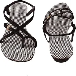 shree ol Ankle Wrap Sandal for Women and Girl's | One-Toe Strap Heeled Sandal-picture-53