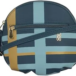 baggit Women Blue Bowling Sling Bag Large Size | Ladies Stylish Casual Cross Body Purse Handbag-picture-19