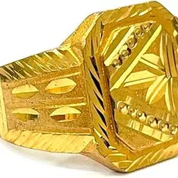 dmj Premium Heavy Gold Look Finely Detailed Handmade Ring For Men Brass Gold Plated Ring (DM-D1-19)-picture-24