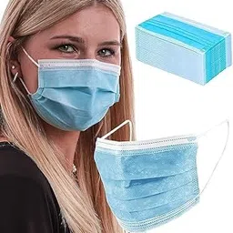 GreatDio Bue Disposable Face Mask |Protective 3-Layer Breathable Comfortable Nose/Mouth Coverings for Home & Office | Elastic Ear Loop 3-Layer Safety Shield for Adults/Kids|Pack of 100-picture-17