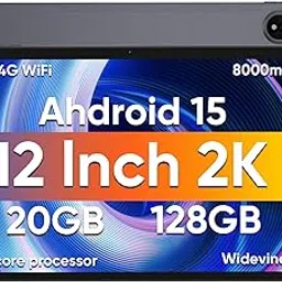 12" Android 15 Tablet, 20GB RAM, 128GB ROM 2TB Expanded, Octa Core Processor, 2000x1200 IPS HD Touchscreen, 8000mAh, 5G WiFi, BT5.0, 5MP + 13 Dual Camera-picture-26