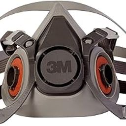 3M Half Facepiece Reusable Respirator 6200, Dual Airline Supplied Air Compatible, Comfortable Design, Reusable & Breathable Design, Protect with Airborne Particles, Without Cartridges - (Pack of 1)-picture-9