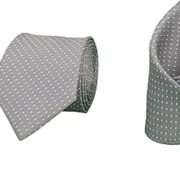 utf Polka dot Formal Men's Jacquard Necktie Jacquard Pattern Tie Casual Wear, Business Tie, Elegant, Classic, Fashionable Necktie for Men with Hanky-picture-51